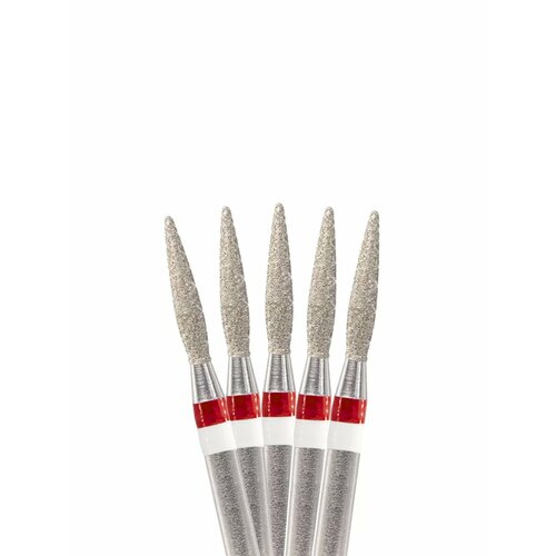 Тайфун набор фрез с жемчугом алмазная пламя острое 856104242100021 L100 мягкая d21мм 5 шт 606₽