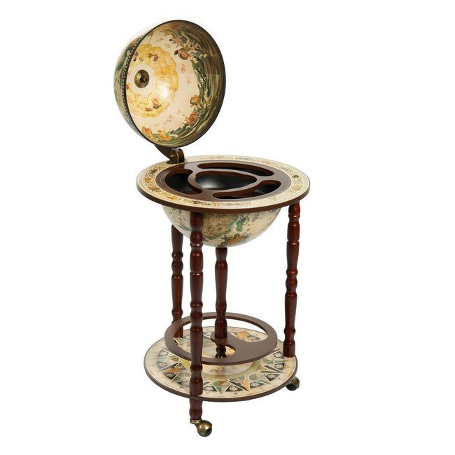 Глобус-бар напольный светлая карта 