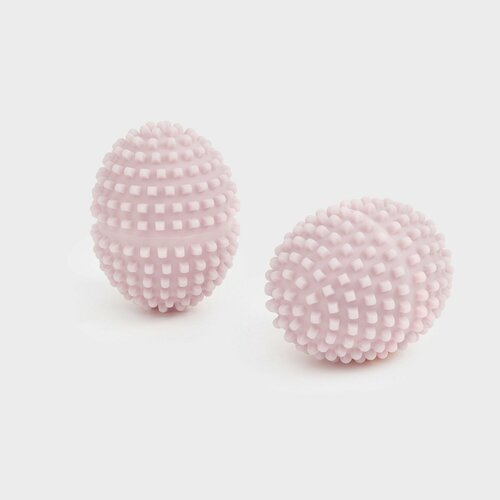 Шарик для стирки, "Kuchenland", 8 см, 2 шт, ПВХ, Овал, Washing ball бежевый