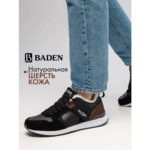 фото Кроссовки baden, полнота 7 (ru)/ на среднюю и широкую стопу, размер 43, черный