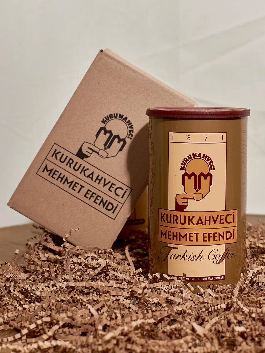 Турецкий молотый кофе Mehmet Efendi для турки, банка, 500 грамм