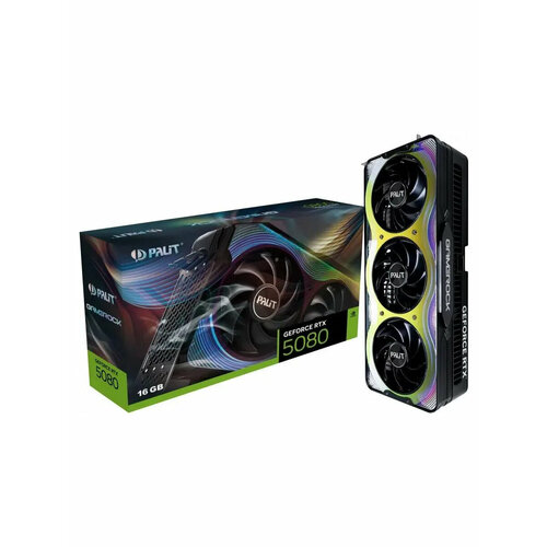 Видеокарта Palit PCI-E nVidia GeForce RTX 5080 GAMEROCK 16GB GDDR7256 bit3xDP HDMI RTL NE75080019T2-GB2030G 17149800₽