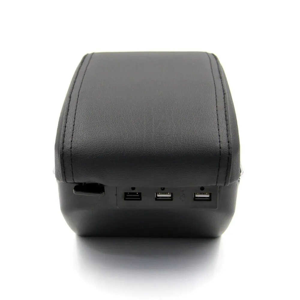 Подлокотник для Skoda Rapid 1 / Шкода Рапид 1 (2012-2020), органайзер, 7 USB для зарядки гаджетов, крепление в подстаканники — фото 1