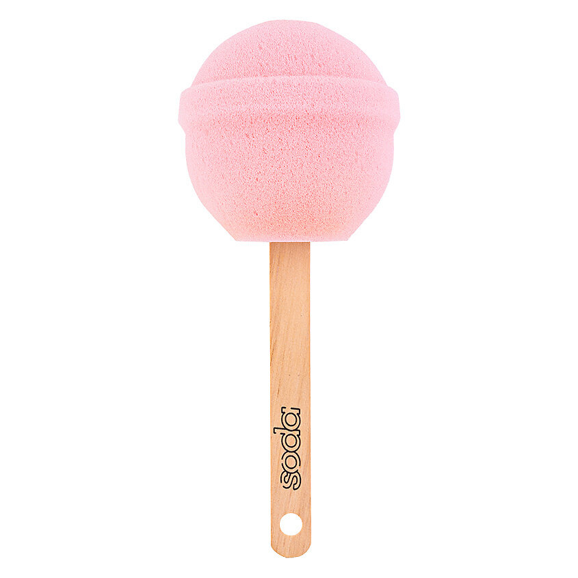 SODA Мягкая мочалка для тела "LOLLIPOP", светло-розовая, 1 шт.