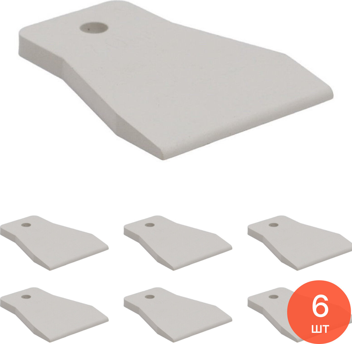 Шпатель строительный DECOR / Декор для затирки швов из резины 180мм / малярные и отделочные инструменты (комплект из 6 шт)