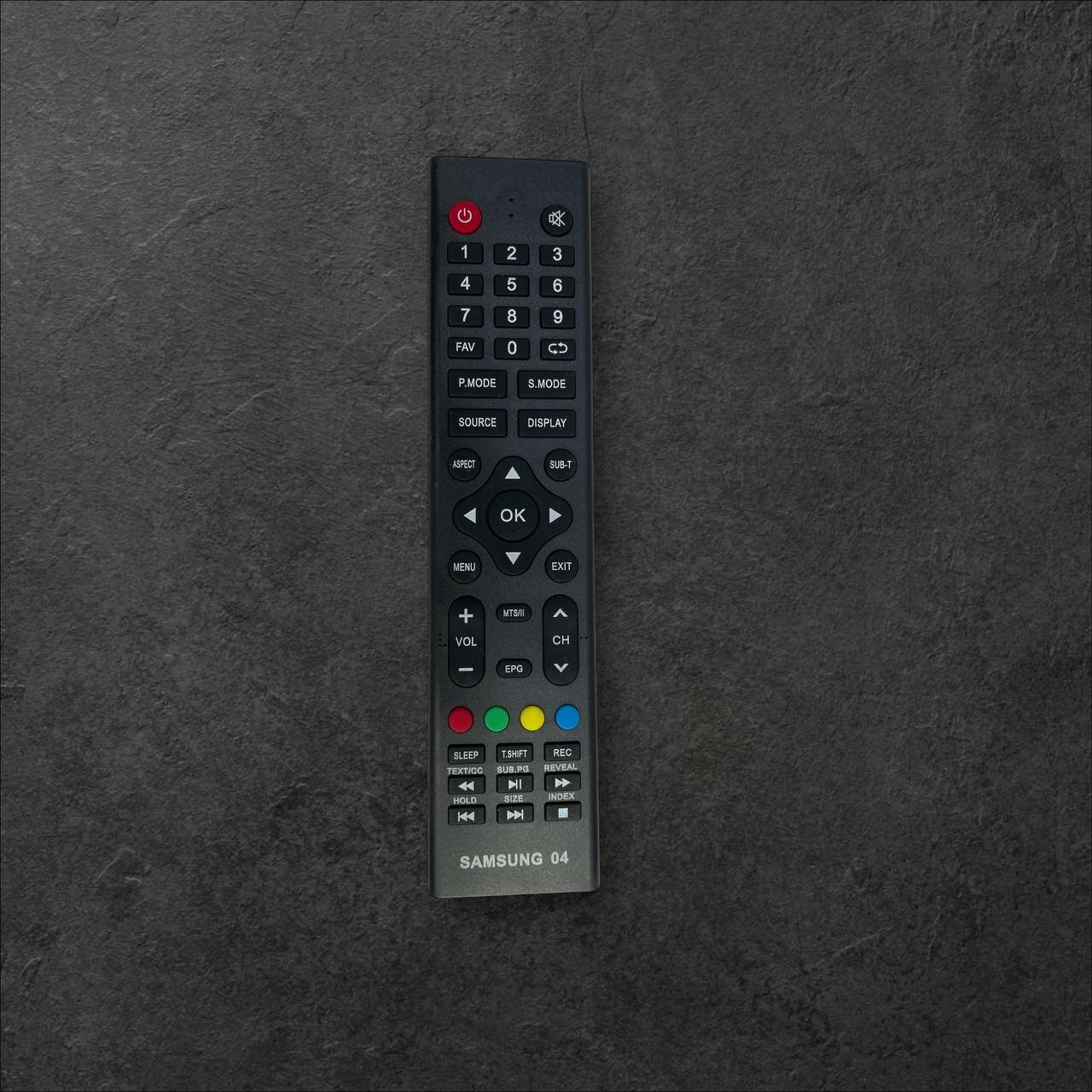 Универсальный пульт, для телевизор Samsung 04, АБС-пластик, черный