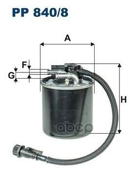 Фильтр Топливный Mb W212/W166/W639/Sprinter 2006- Filtron Pp840/8 Filtron арт. PP8408