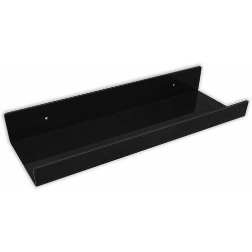 Полка настенная прямая интерьерная, 30х10 см, 1 шт, цвет черный, Velar