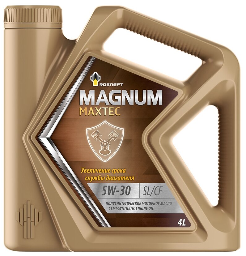 Полусинтетическое моторное масло Роснефть Magnum Maxtec 5W-30, 4 л.