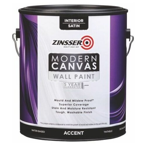 ZINSSER MODERN CANVAS WALL PAINT шелковисто-матовая (satin) интерьерная краска