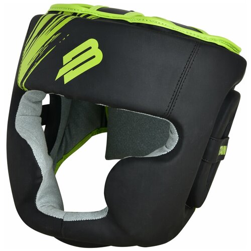 фото Шлем боксерский boybo stain bh400, флекс, черный- зеленый, размер m