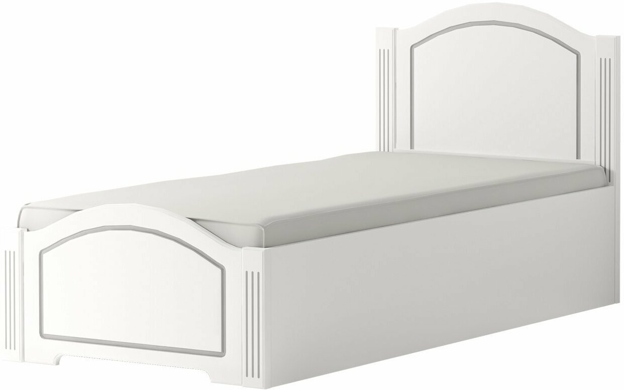 Кровать без подъёмного механизма Hoff Виктория, 166,4х101,1х209,8, цвет белый снег