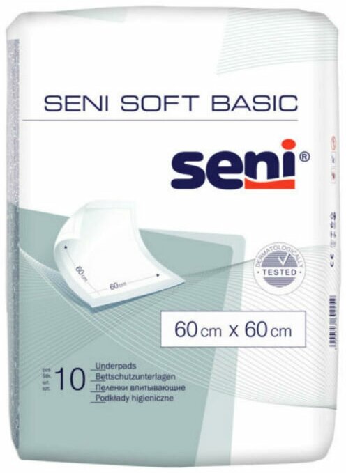 Seni Soft Basic простыни (пеленки) 60х60см 10 шт