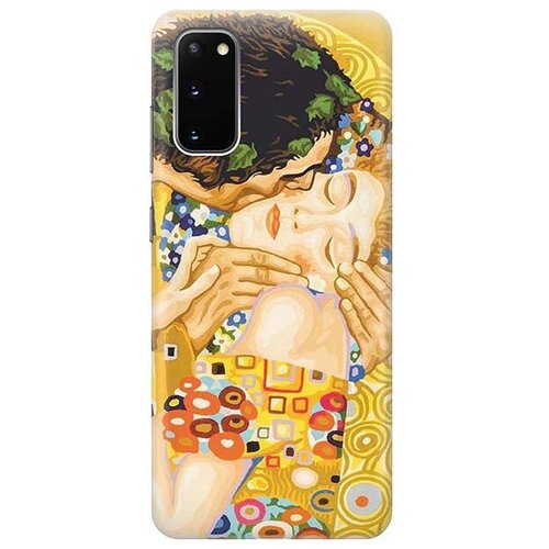 фото Ультратонкий силиконовый чехол-накладка для samsung galaxy s20 с принтом "поцелуй" gosso