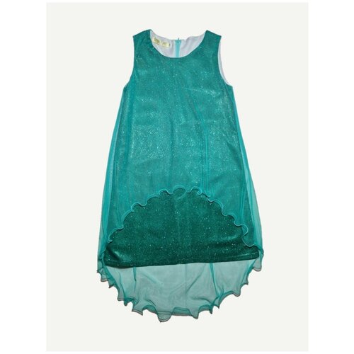 Платье, размер 140-146, зеленый