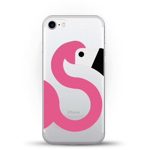фото Силиконовый чехол фламинго на apple iphone 8 andy & paul