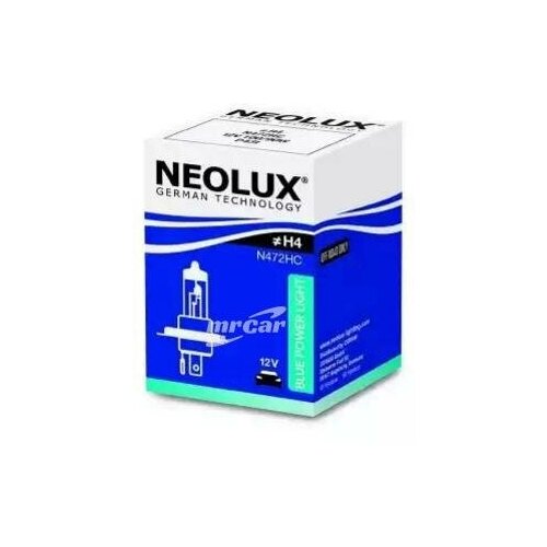 фото Neolux n472hc лампа галогеновая головного света h4 p43t 5000k blue power light 12v 100/90w картон 1 шт