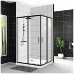 Душевой уголок Belbagno UNO-195-AH-2-100/80-C-NERO - изображение