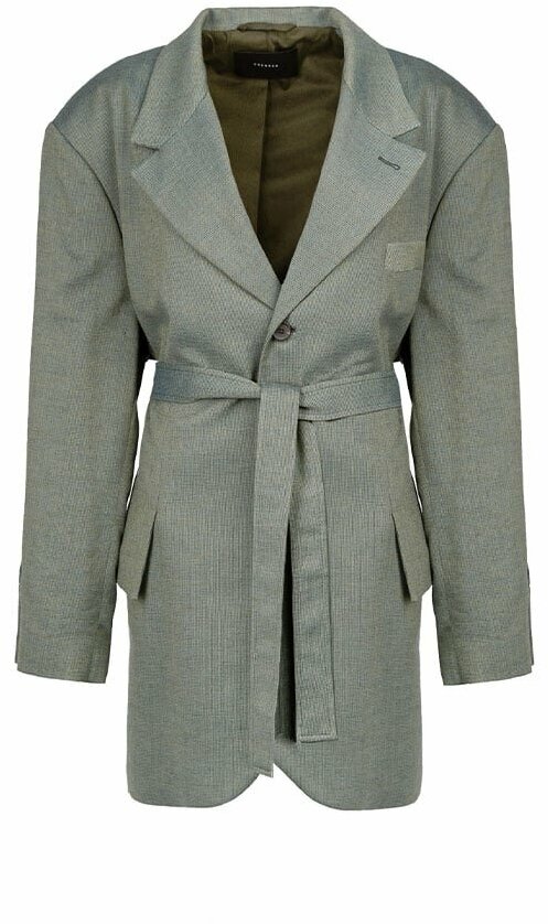 Пиджак FRENKEN, средней длины, размер 40, зеленый