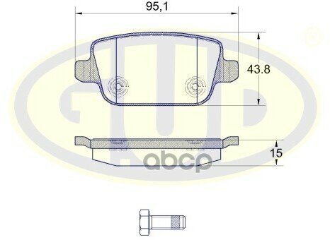 Колодки Зад Frd Focus Ii/Galaxy/Kuga 05-/Mondeo/S-Max 06-/Vol S60/S80/V70 Iii/Xc 70 Ii 07 G.U.D арт. GBP125600