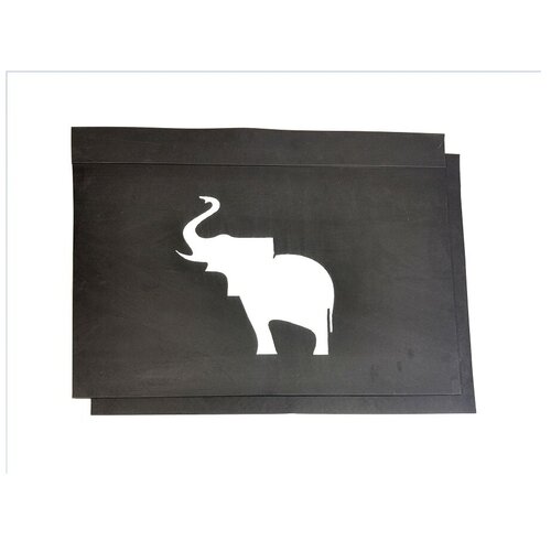 1168600400 Брызговик 600x400 (белый слон), компл 2 шт, Кармин-Авто