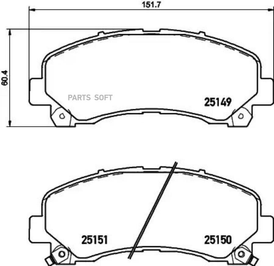 Колодки тормозные ISUZU D-MAX 02-/CHEVROLET TRAILBLAZER 12- передние