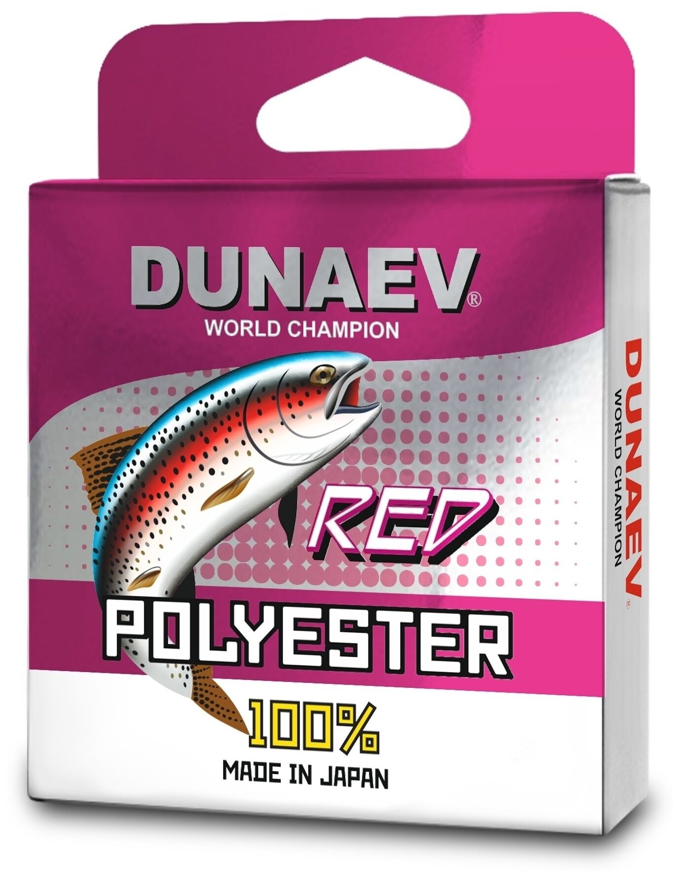 Леска Dunaev POLYESTER Red 100м 0.104мм 1.10кг (polyester 100%)