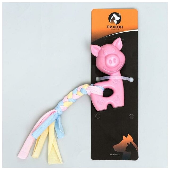 Игрушка жевательная Пижон Premium "Свинка", 10 х 6 х 3,5 см, розовая 6255547 - фотография № 11