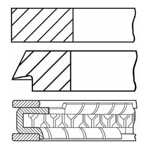 Комплект поршневых колец Goetze 0844260000 для Mercedes C-CLASS CL203, S203, S204, W203, W204, CLC-CLASS CL203, CLK A209