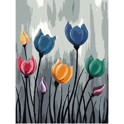 Картина по номерам Сказочные тюльпаны 40х50 см Hobby Home картина по номерам сказочные домики 40х50 см