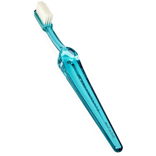 Купить Зубная щетка Acca Kappa с нейлоновой щетиной средней жесткости (цвет Turquoise), голубой, Зубные щетки