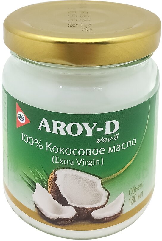 Aroy-D Масло кокосовое 100% холодного отжима,180мл