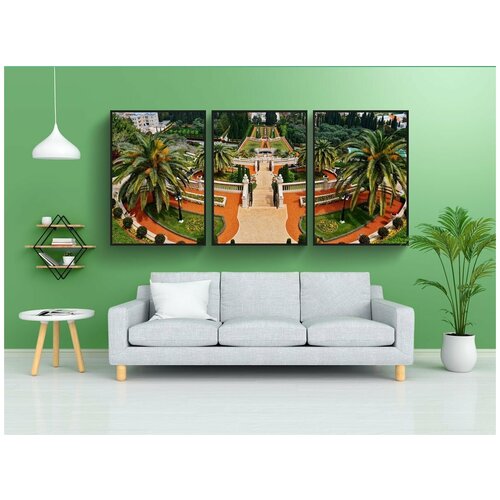 фото Набор модулных постеров для интерьера "лестница, парк, подниматься" 60x90 см. в тубусе, без рамки lotsprints