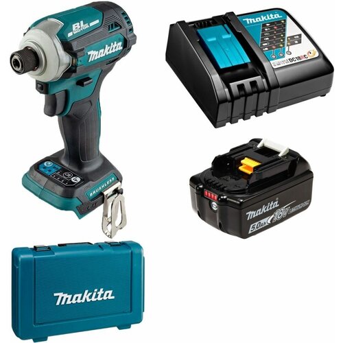 Шуруповерт ударный аккумуляторный 18В LXT - 180Нм аккумулятор 5Ач и зу Makita DTD157RT 5282300₽