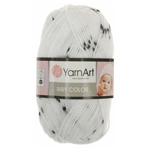 Пряжа YARNART Baby color /273 бело-черный
