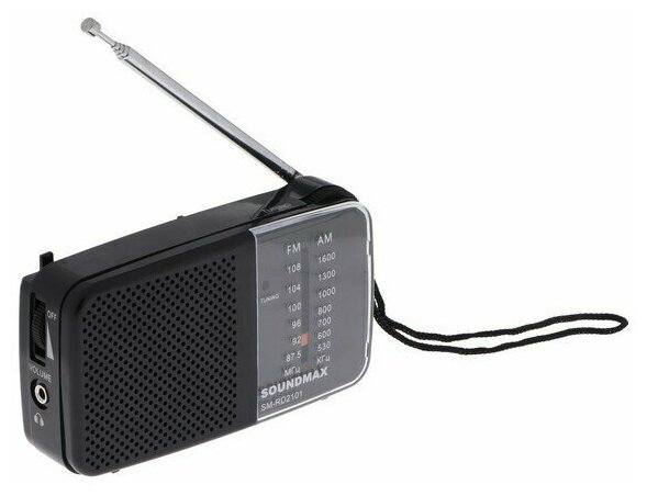 Радиоприемник Soundmax SM-RD2101 FM+ 72-108 МГц 3.5 мм чёрный