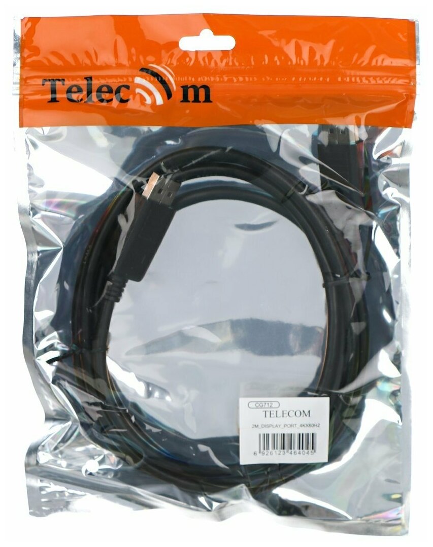 Аксессуар Telecom DisplayPort - DisplayPort 1.2V 4K 2.0m - фото №6