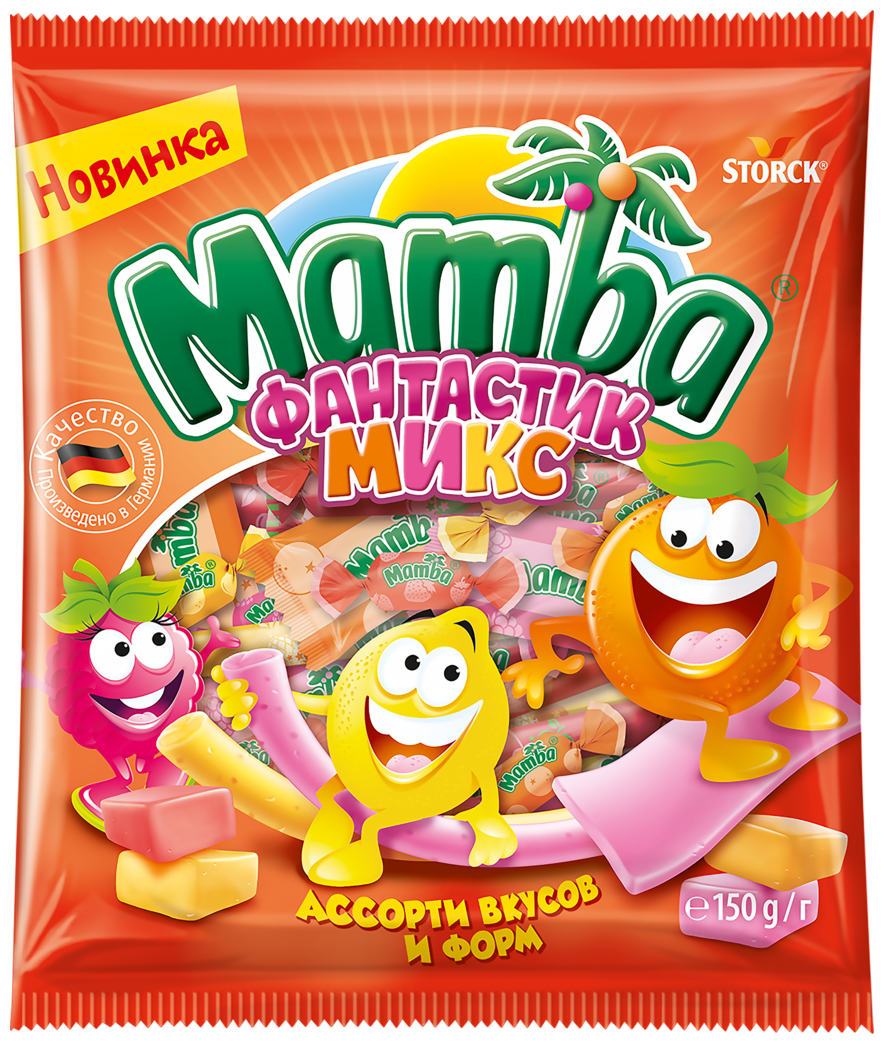 Конфеты жевательные MAMBA Фантастик микс, 150г