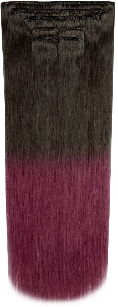 Hairshop Волосы на заколках 2.0/ Burgundy SD 50 см омбре (110 г) (Темно коричневый/Бордовый)