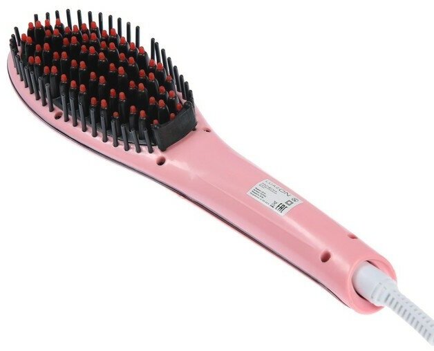 Расческа Luazon LR-01, электрическая, 35 Вт, дисплей, регулировка t, 220 В, розовая 1519723