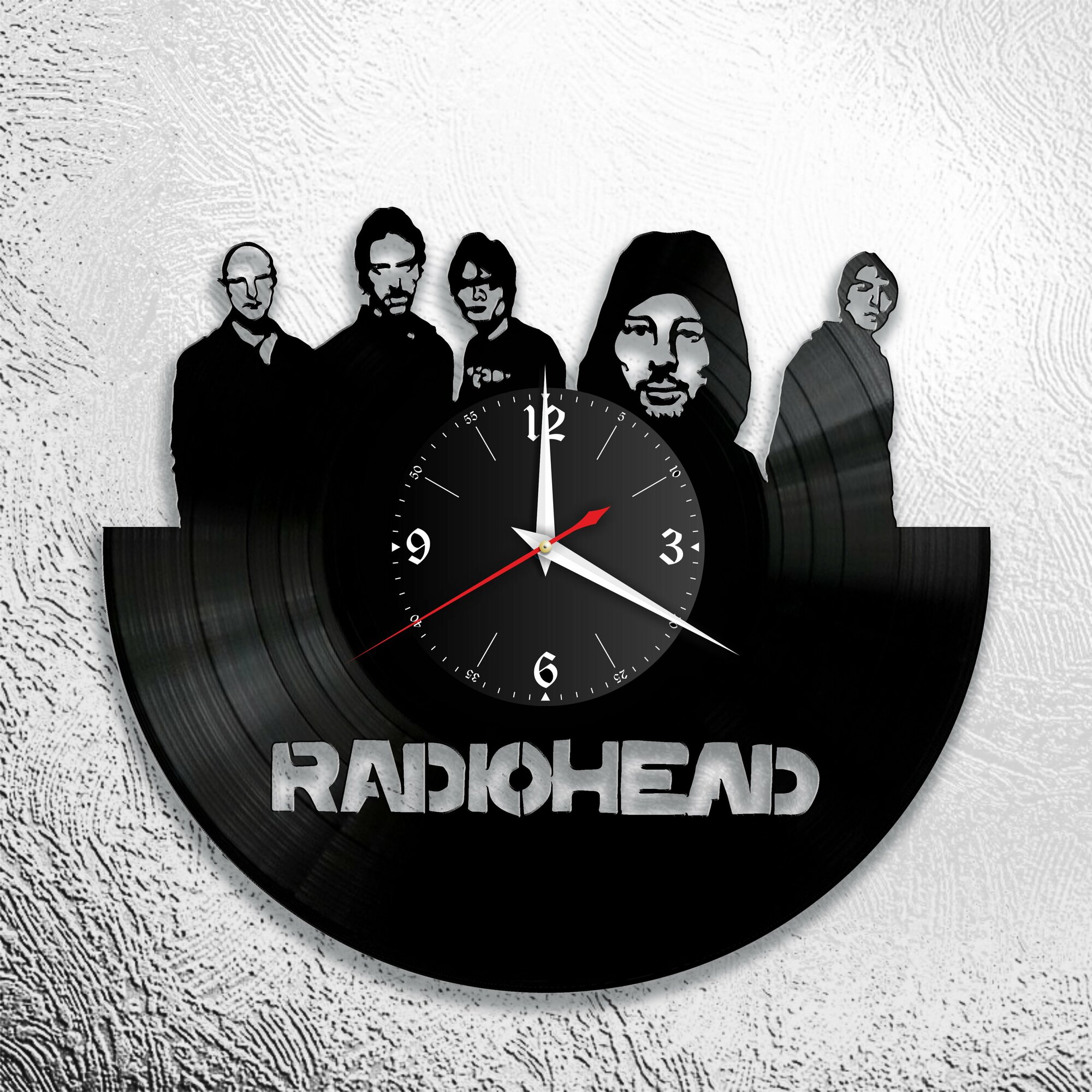 Настенные часы из виниловой пластинки с группой Radiohead