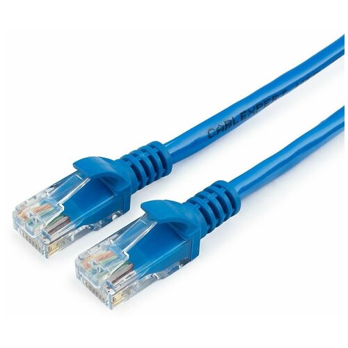 Сетевой кабель Gembird Cablexpert UTP cat.5e 7.5m Blue PP12-7.5M/B сетевой кабель gembird cablexpert utp cat 5e 3m pink pp12 3m ro