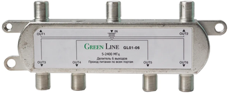 Делитель спутникового и ТВ сигнала Green Line GL01-06 на 6 телевизоров