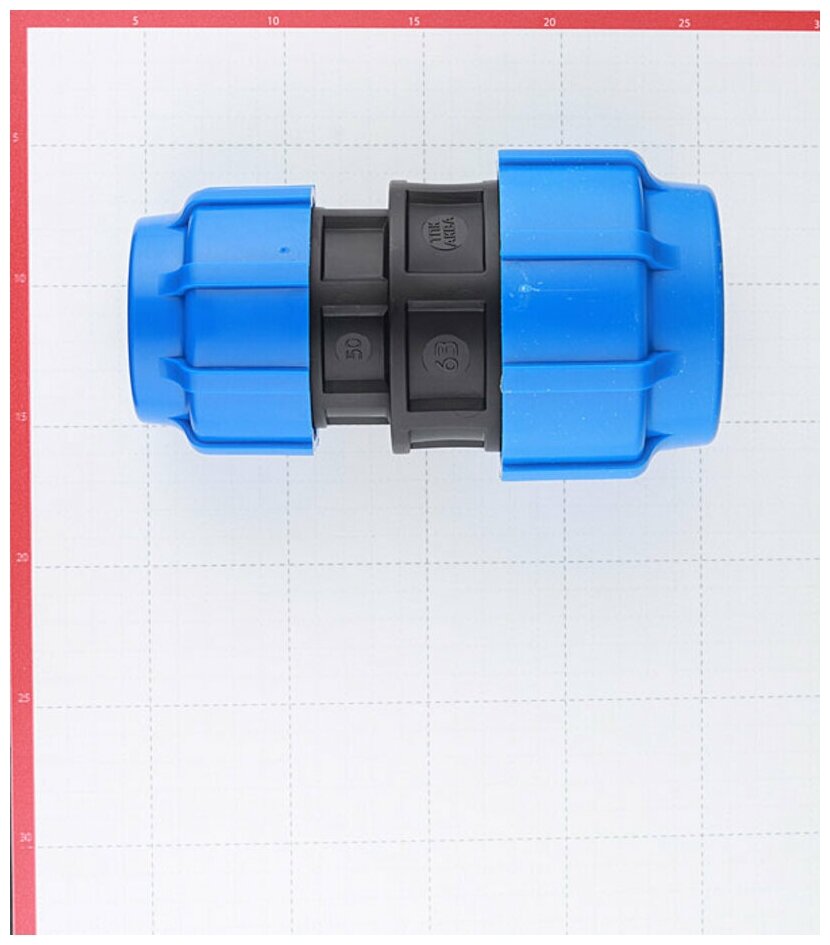 Муфта ПНД тпк-аква компрессионная переходная 63х50 мм - фотография № 6