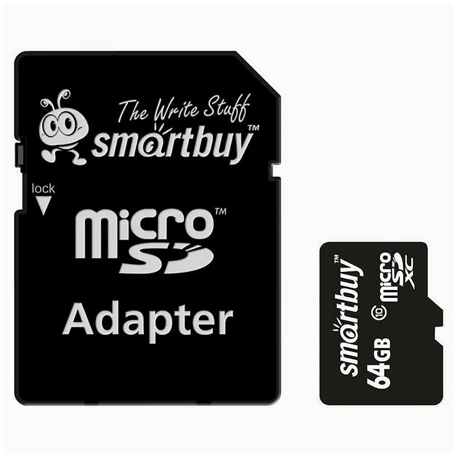 micro SDXC карта памяти Smartbuy 64GB Class 10 (с адаптером) LE