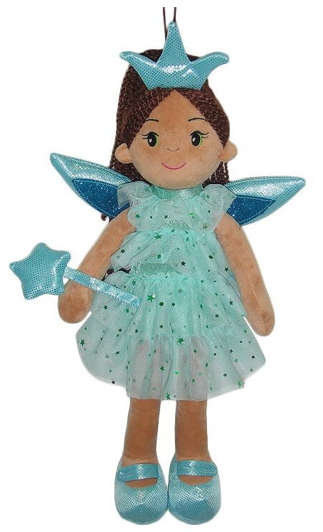 Кукла ABtoys Мягкое сердце, мягконабивная Фея в голубом платье, 45 см M6050