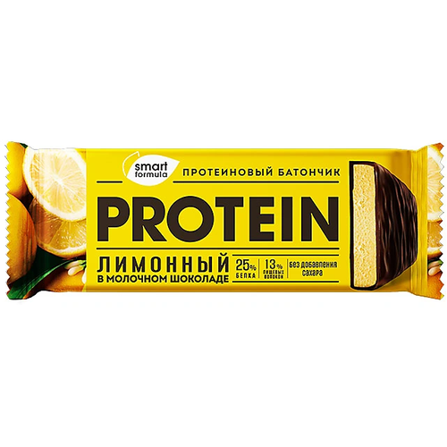 фото Smart formula, батончик протеиновый лимонный в молочном шоколаде, 40 г (упаковка 15 штук) озерский сувенир