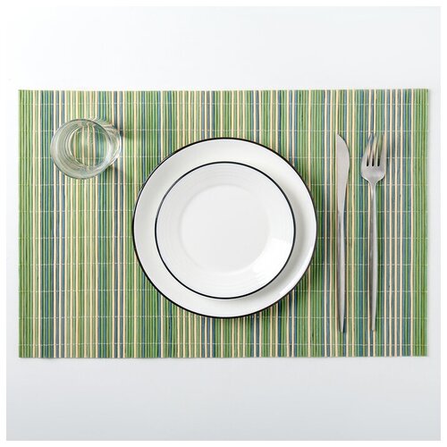 Салфетка сервировочная на стол «Релакс», 45×30 см, цвет зелёный