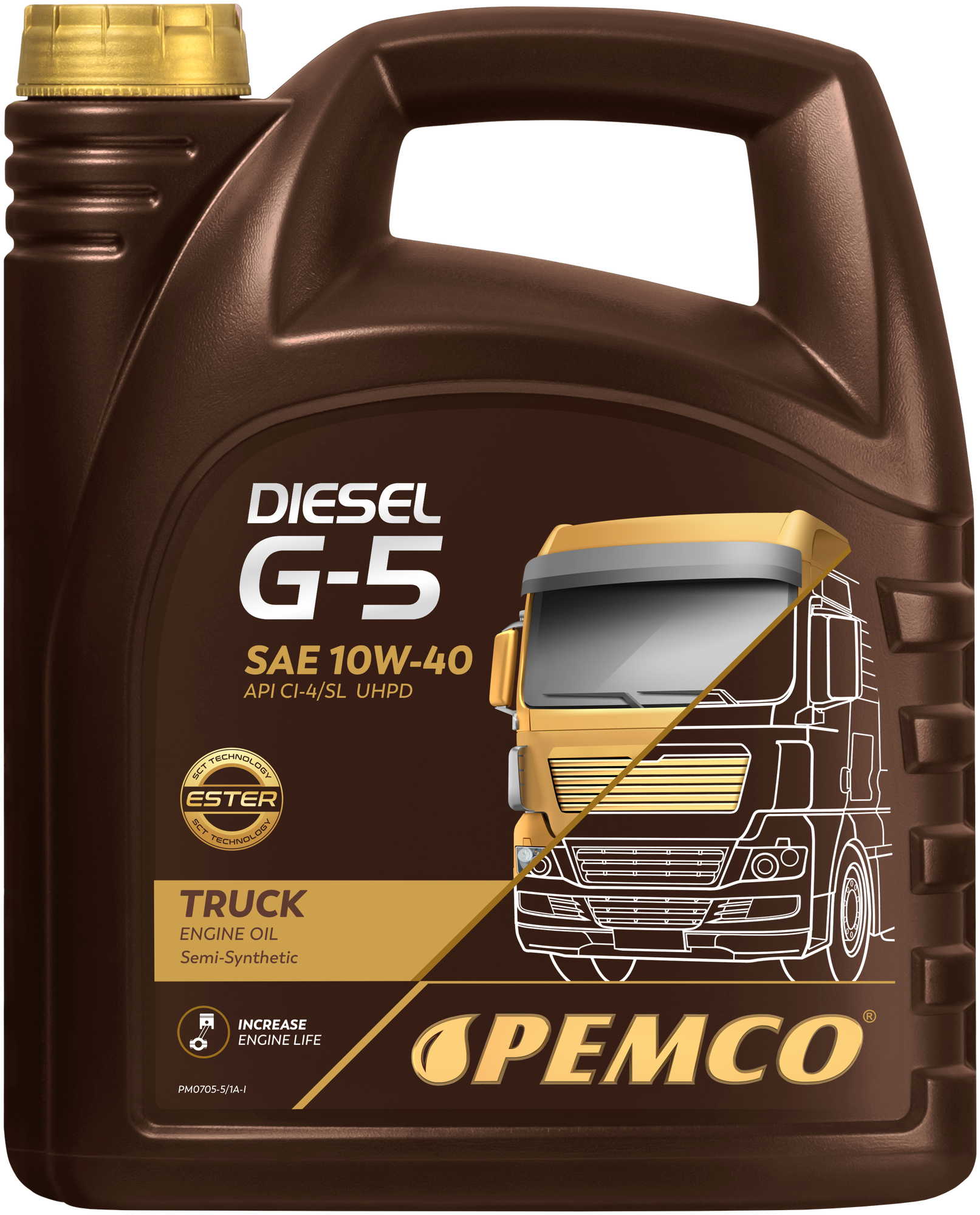 10W-40 Diesel G-5 UHPD 5л (полусинт. мотор. масло) HCV PEMCO PM0705-5