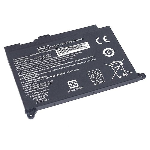 Аккумуляторная батарея для ноутбука HP Pavilion Notebook PC 15 (BP02-2S1P) 7.7V 4400mAh OEM черная 19 5v 4 62a 90w 4 5 3 0mm for hp pavilion 15 notebook pc 15 e029tx power supply battery charger power adapter